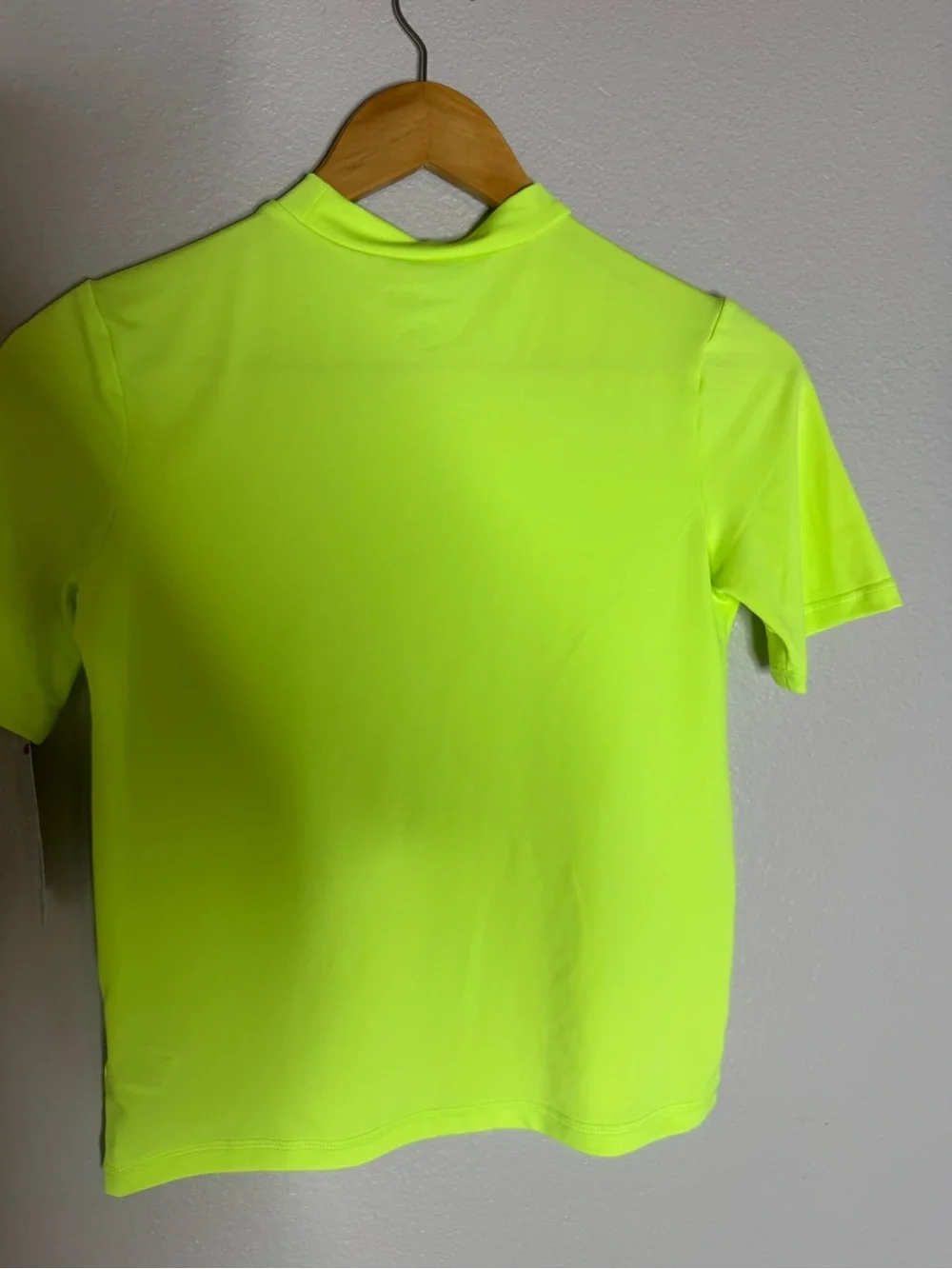 New Cat & Jack Bright Neon Green Swim Top Boys L (10/12)